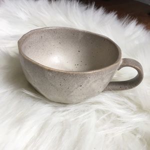 Vintage geometric “stone” tea cup